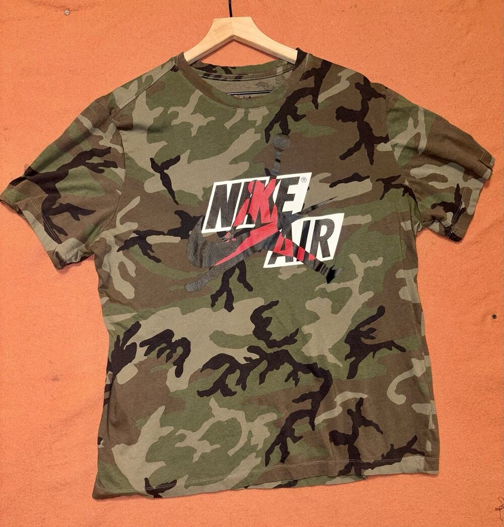 Teen Preteen Size L 12-13 Yrs Jordan Camo Tee Nike Air Jumpman